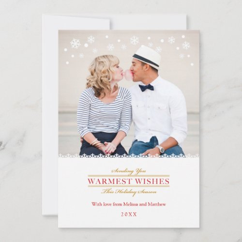 Whimsical Snowflakes Holiday Photo Card