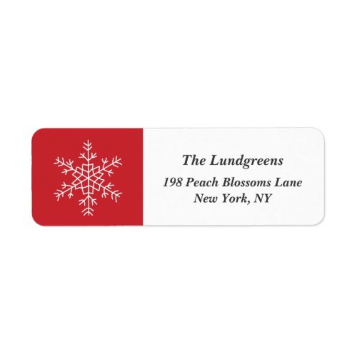 Whimsical Snowflakes Holiday Stamp Label