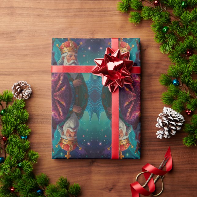 Whimsical Snowman Christmas Artwork Wrapping Paper (Holiday Gift)