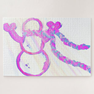 Whimsical snowman jigsaw puzzle