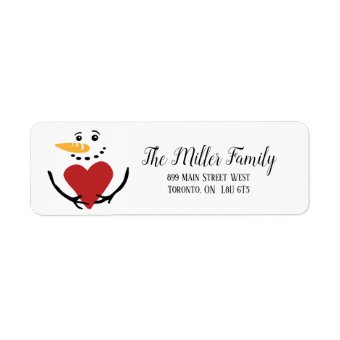 Whimsical Snowman Return Address Labels | Zazzle