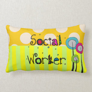 Whimsical Social Worker Pillow