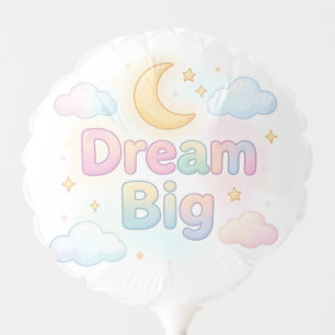 Whimsical soft pastel quote on white balloon