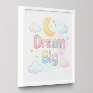 Whimsical soft pastel quote on white peel and stick photo tile