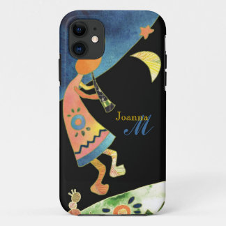 Whimsical Southwest Kokopelli Monogram iPhone 5 11 Case