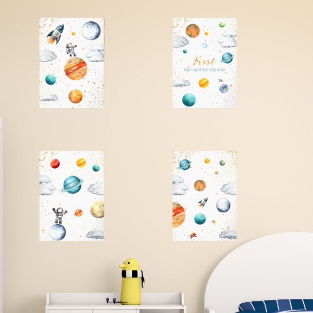 Whimsical Space Adventure Kids Wall Print Set (Creator Uploaded)