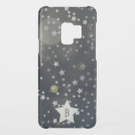 Whimsical Space Galaxy Stars Monogram Uncommon Samsung Galaxy S9 Case<br><div class="desc">Cool stars and planets space art case with personalised monogram star.</div>