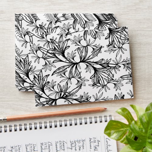Whimsical Spiral Leaf Wedding Envelope