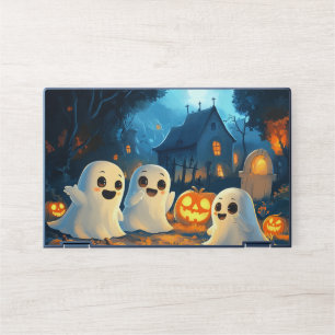 Whimsical Spooky Night Cute Halloween Ghosts Pumpk HP Laptop Skin