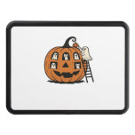 Whimsical Spooky Pumpkin with Ghosts, Cats &amp; Hallo Hitch Cover