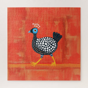Whimsical Spotted Guinea Fowl Jigsaw Puzzle