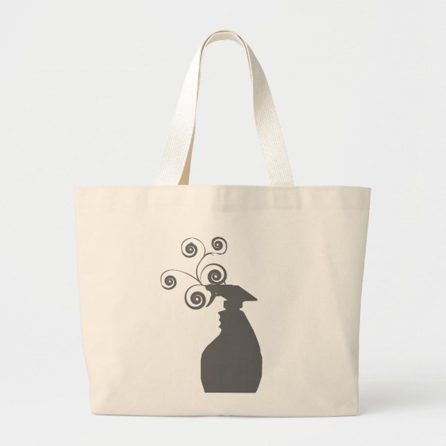 Whimsical Spray Bottle Cleaning Organizing Large Tote Bag (Front)