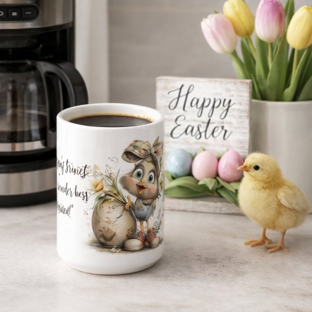 Whimsical Spring Chick Design Coffee Mug (Creator Uploaded)
