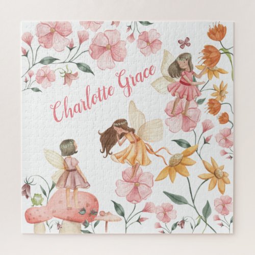 Whimsical Spring Floral Woodland Fairy Jigsaw Puzzle
