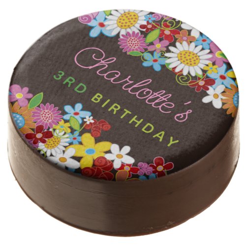 Whimsical Spring Flowers Garden Birthday Party Chocolate Covered Oreo