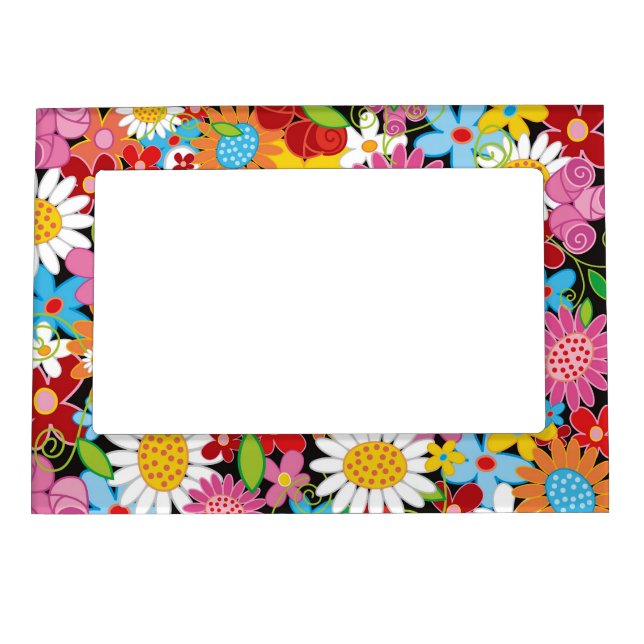 Whimsical Spring Flowers Garden Floral Frame (Front)