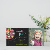 Whimsical Spring Flowers Pop Tree Kid Birthday (Standing Front)