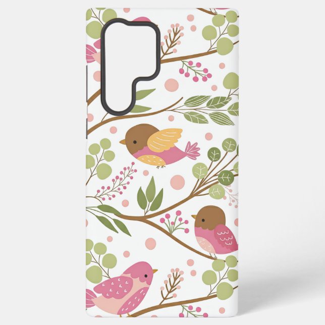 Whimsical Spring Garden with Robins Samsung Galaxy Case (Back)