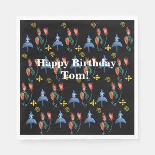 Whimsical Spring Mod Napkins