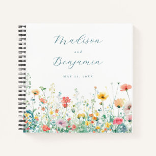 Whimsical Spring Wildflower Wedding Guest Book