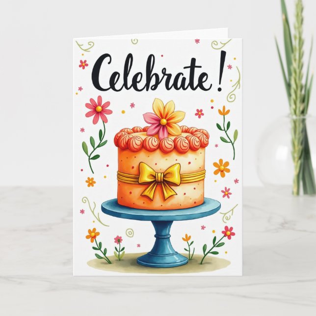 Whimsical Sprinkles Birthday Card (Front)