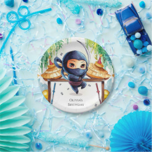 Whimsical Spy Ninja Birthday Paper Plates
