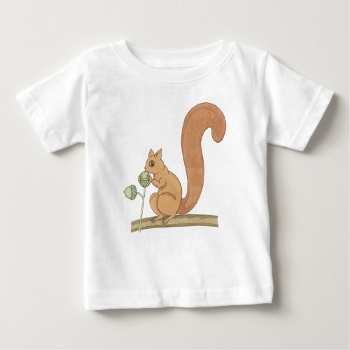 Whimsical Squirrel  Acorns by Tom Seidmann Freud Baby T_Shirt
