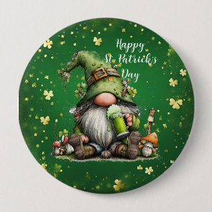 Whimsical St. Patrick’s Day Gnome Celebration Button