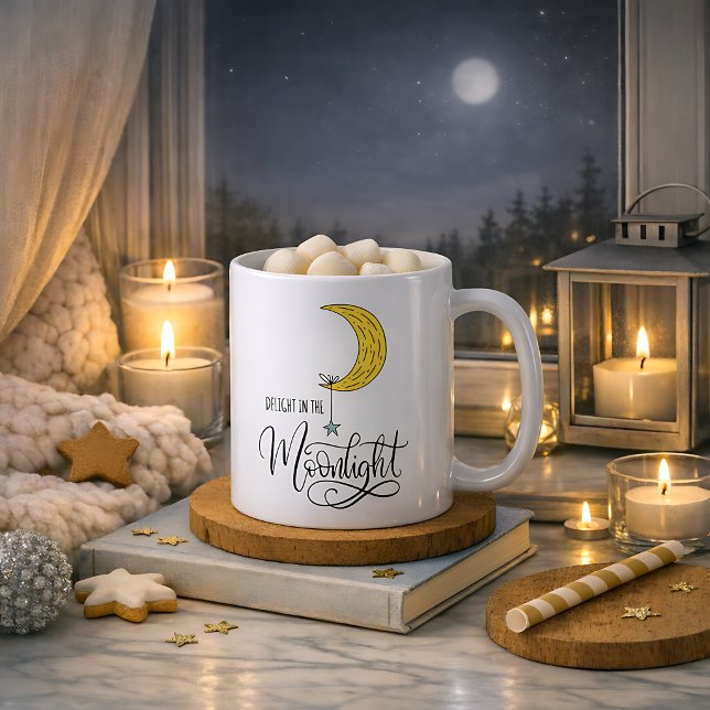Whimsical Star and Moon Moonlight  Coffee Mug (Creator Uploaded)
