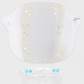 Whimsical Star Starry Night Kids Teacher Dentist Face Shield (Front w/Glasses)