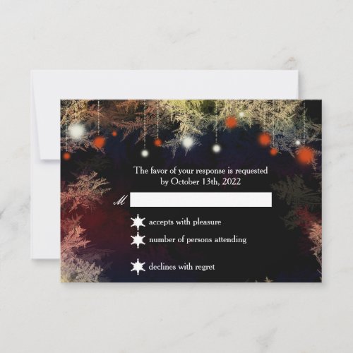 Whimsical Starry Night Forest Wedding RSVP