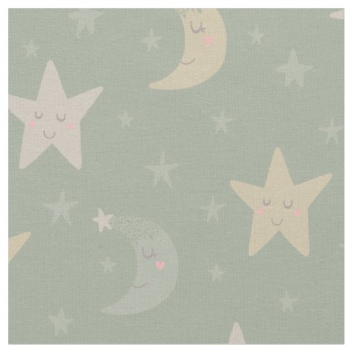 Whimsical Stars and Moons Fabric