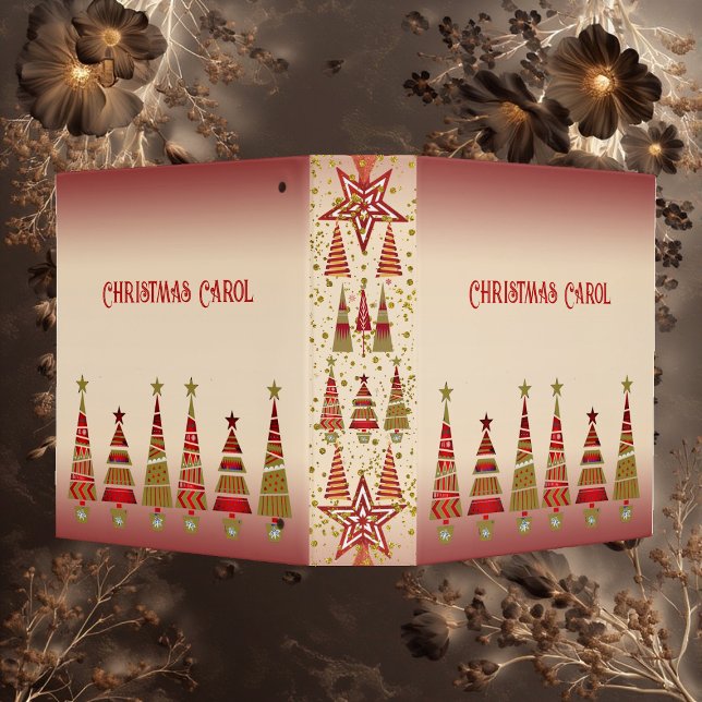 Whimsical Stars Trees Christmas Carol Book Binder (Whimsical Stars Trees Christmas Carol Book Binder)