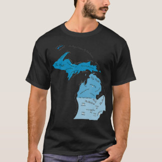 Whimsical State of Michigan T-Shirt