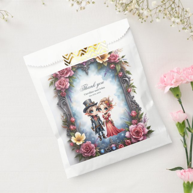 Whimsical Steampunk Elf Wedding Favor Bag (Sealed)