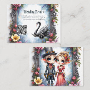 Whimsical Steampunk Elf Wedding Invitation Flora