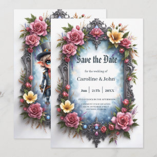Whimsical Steampunk Elf Wedding Save The Date