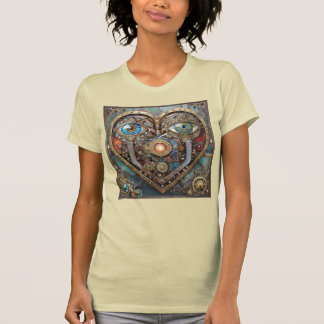 Whimsical Steampunk Heart I See You I Love You T-Shirt