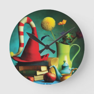 Whimsical Still Life Wall Clock