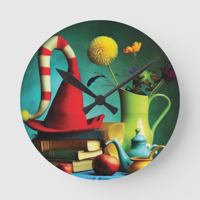 Whimsical Still Life Wall Clock (Front)