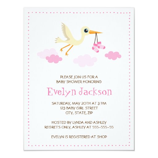 Stork Baby Shower Invitations 6