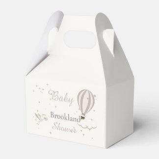 Whimsical Stork & Hot Air Balloon Baby Shower  Favor Boxes