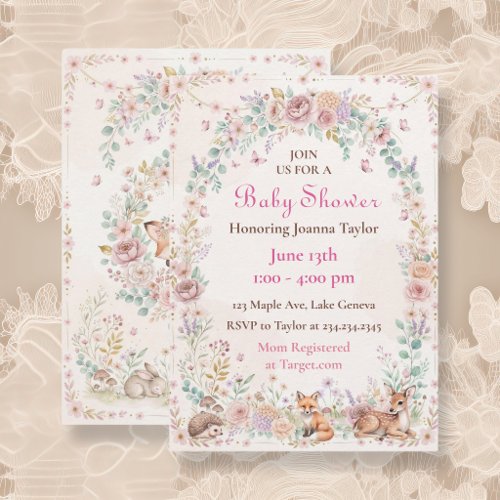 Whimsical Storybook | Girl's Baby Shower Invitation