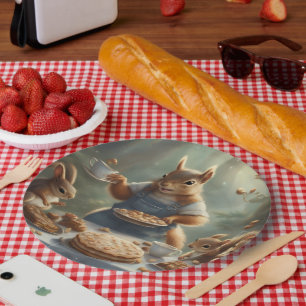 Whimsical Storybook Squirrel Birthday Paper Plates