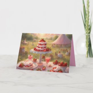 Whimsical Strawberry Shortcake birthday picnic