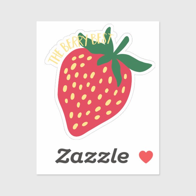 Whimsical Strawberry The Berry Best Sticker (Sheet)