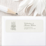 Whimsical Stripe Green Wedding  Label<br><div class="desc">Add a cohesive and charming finishing touch to your wedding stationery or favors with this Whimsical Stripe Green Wedding Label. Featuring soft, hand-drawn green watercolor stripes and clean, modern typography, this versatile label brings playful elegance to any aspect of your celebration. Perfect for sealing envelopes, decorating favor jars, gift bags,...</div>