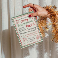 Whimsical Striped Friendsmas Christmas Party