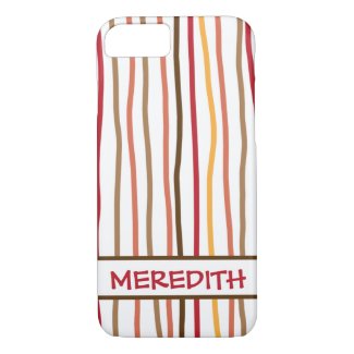 Whimsical Stripes Personalized iPhone 8/7 Case