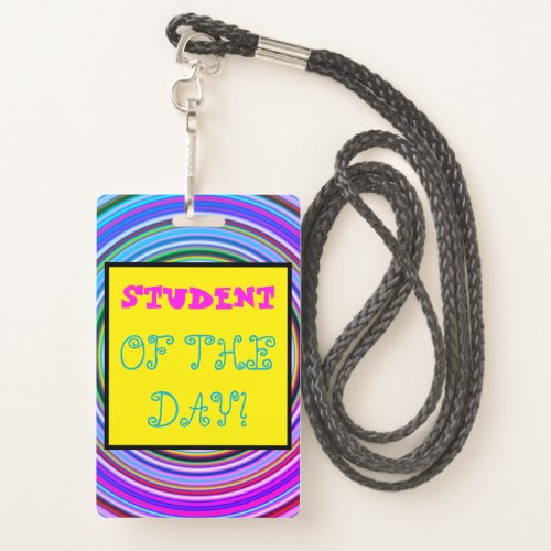 Whimsical STUDENT OF THE DAY Badge